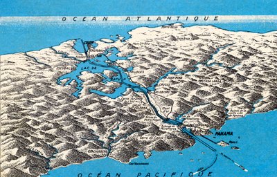 Mappa del Canale di Panama da Unbekannter Künstler