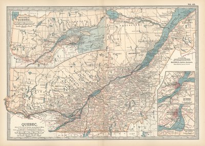 Mappa di Quebec, Canada, c.1900 da Unbekannter Künstler