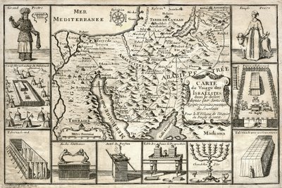Mappa del viaggio degli Israeliti, dalla loro uscita dall