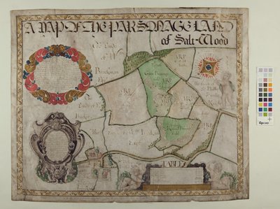 Mappa del terreno della parrocchia di Saltwood da Alec Hunter