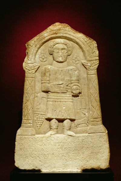 Stele funeraria in marmo, con iscrizione greca, romana, III secolo a.C. da Unbekannt