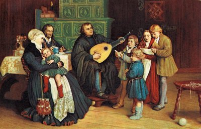 Martin Lutero con il suo da Unbekannter Künstler
