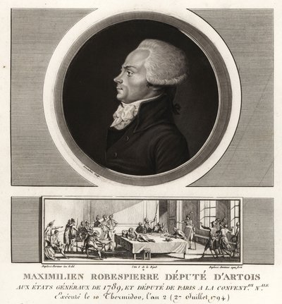 Maximilien Robespierre, Deputato di Artois, giustiziato nel 1794 da Unbekannt