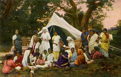 Tenda medica in India da Unbekannter Künstler
