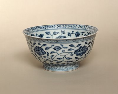 Ciotola blu e bianca Ming, marchio Hsuan-te (1426-35) da Unbekannt