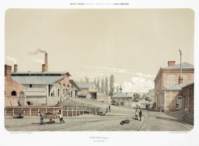 Estrazione mineraria, minerali di metallo Stabilimento di zinco ad Angleur, Belgio da Unbekannt