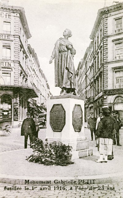 Monumento a Bruxelles in memoria di Gabrielle Petit, c.1925 da Unbekannt