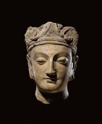 Testa monumentale gandharica di un Bodhisattva, II-III secolo da Unbekannt