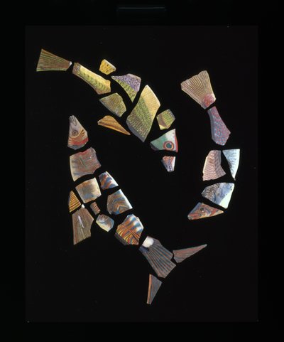 Frammenti di piastrelle a mosaico di pesce, c. I secolo a.C. - I secolo d.C. da Unbekannt