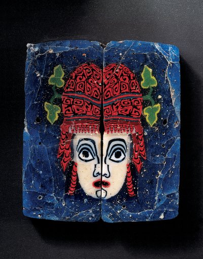 Intarsio a mosaico di una nuova commedia Maenad mask, Romano-Egiziano, c.I secolo a.C. da Unbekannt