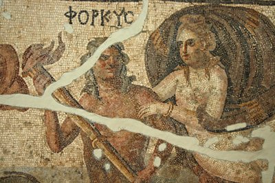 Mosaico di scena marina, Turchia da Unbekannt