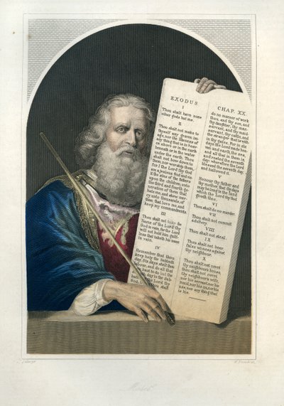 Mosè e i Dieci Comandamenti - Bibbia da Unbekannter Künstler