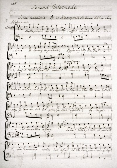 Partitura musicale de Il malato immaginario da Unbekannter Künstler