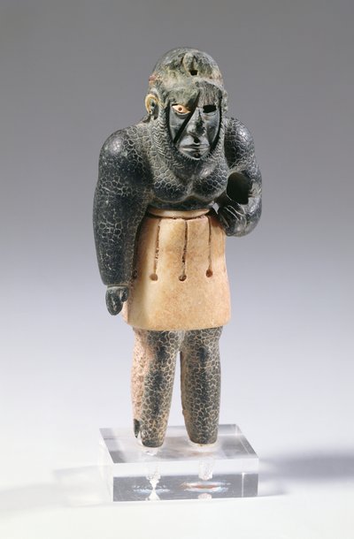 Genio mitologico delle montagne, c.2200 a.C. (calcare e clorite, diadema in ferro meteoritico) da Unbekannt