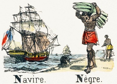 N - Nave Nera - Alfabeto di Intrattenimento per Bambini c.1890 da Unbekannt