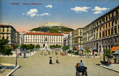 Napoli Piazza Municipio, inizio XX secolo (cartolina) da Unbekannter Künstler
