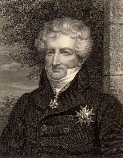 Naturalista Georges Cuvier, Parigi, Francia, c.1810 (foto b/n) da Unbekannt