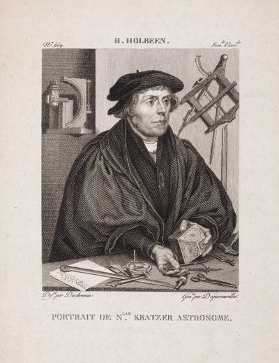 Nicholas Kratzer, astronomo tedesco, c. 1528 da Unbekannt