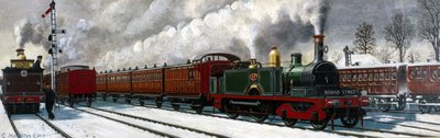 Treno della North London Railway in partenza da Richmond per Londra da Unbekannter Künstler