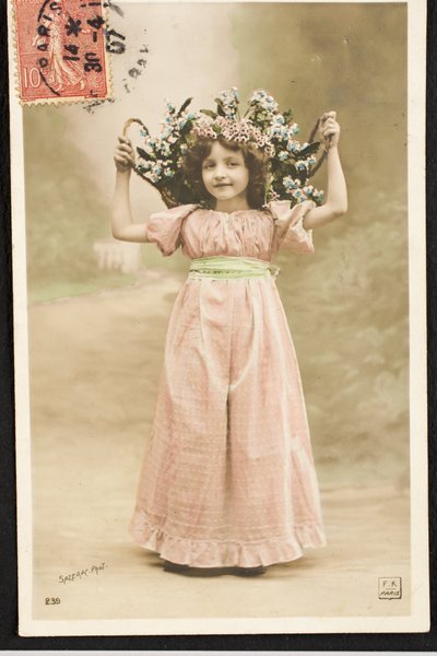 Vecchia cartolina/Bambini con fiori da William M. Timlin