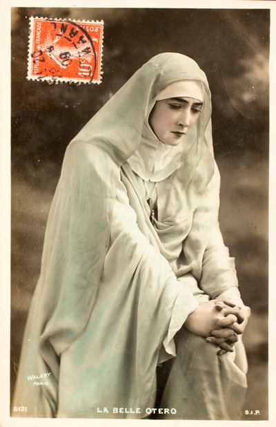 Vecchia cartolina/La bella Otero (Caroline Otero) da William M. Timlin