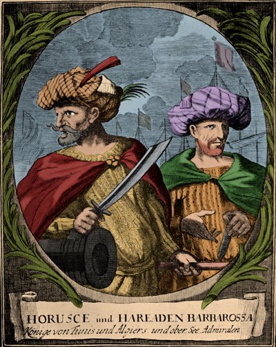 Oruç Reis e Hayreddin Barbarossa da Unbekannter Künstler