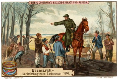 Otto von Bismarck come maestro di diga nel 1846 da Unbekannter Künstler