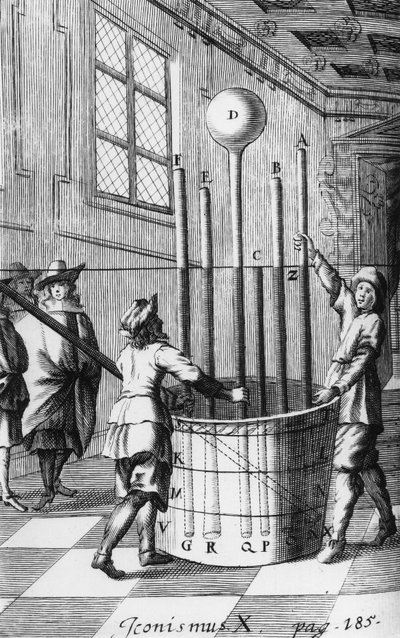 FISICA, ESPERIMENTI, PRE-1800 Esperimento del barometro di Torricelli da Unbekannt