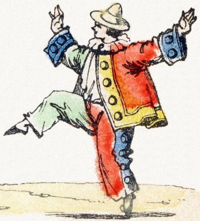 P - Pierrot - Alfabeto di Intrattenimento per Bambini c.1890 da Unbekannt