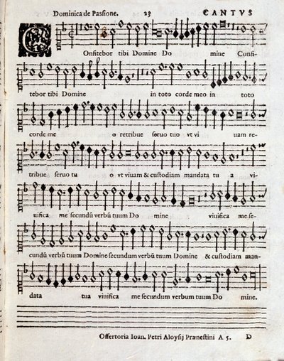 Pagina di spartito musicale di Cantium Canticorum Salomonis di Penderecki (c.1970-1973) da Unbekannter Künstler