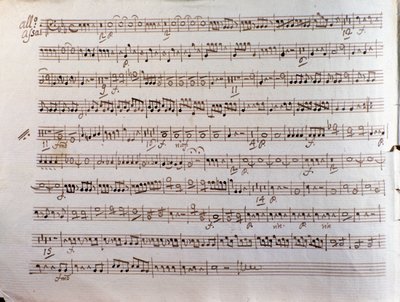 Pagina di spartito musicale di una Sinfonia concertante di Pleyel da Unbekannter Künstler