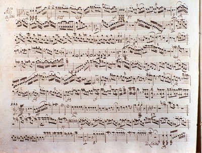 Pagina di spartito musicale di una Sinfonia concertante di Pleyel da Unbekannter Künstler