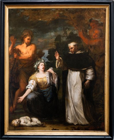 San Domenico che cura un bambino da Unbekannter Künstler