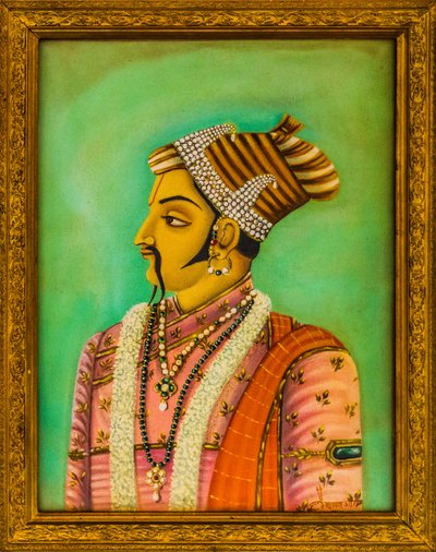 Dipinti dei Maharaja nel Palazzo della Città, Jaisalmer, una città esotica nel deserto del Thar, Jaisalmer, Rajasthan, India, Asia da Unbekannter Künstler
