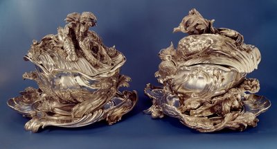 Coppia di zuppiere fatte per la Duchessa di Kingston da Juste Aurele Meissonier da Unbekannt