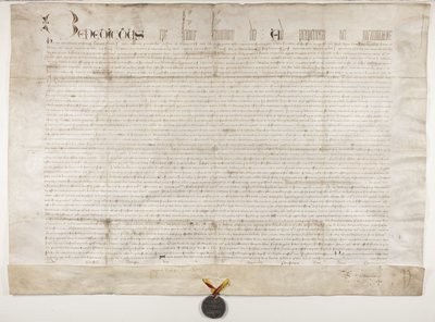 Bolla papale che conferma la carta del vescovo Henry Wardlaw, recto da Unbekannt