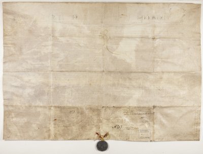 Bolla papale che conferma la carta del vescovo Henry Wardlaw, verso da Unbekannt