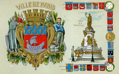 Cartolina di Parigi da Unbekannter Künstler