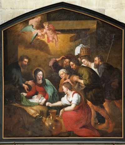 Chiesa parrocchiale (Parochiekerk Sint-Maarten). Dipinto. da Unbekannter Künstler