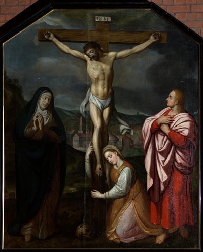 Chiesa parrocchiale (Parochiekerk Sint-Martinus). Dipinto. Il crocevia. 17° secolo da Unbekannter Künstler