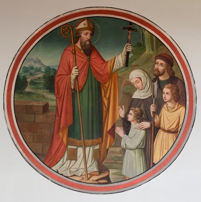 Chiesa parrocchiale (Sint-Denijs-Boekel, parochiekerk Sint-Denijs). Navata sud. Un affresco. da Unbekannter Künstler