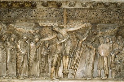 Parma Emilia Romagna Italia Piazza del Duomo nel Duomo Desposizione dalla Croce di Benedetto Antelami 1178 da Unbekannt