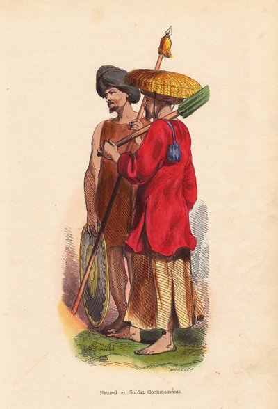 Contadino e soldato cochinchinesi (Vietnam) da Unbekannter Künstler