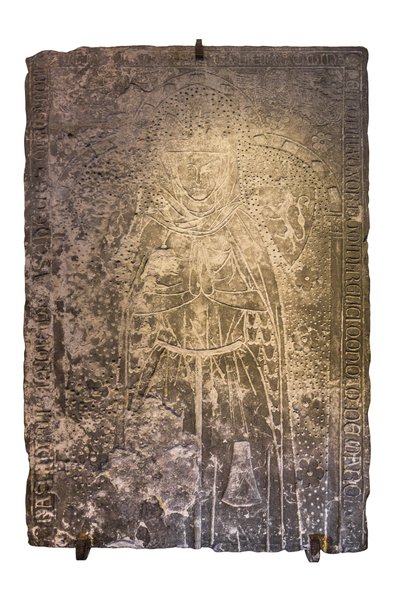 Lapide di Petronille, moglie del cavaliere Reli de Mareuil, morta c. 1280 (Lapide) Monastero cistercense di Royaumont (abbazia) 1228-1235 Asnieres-sur-Oise (Asnieres sur Oise), Val-d