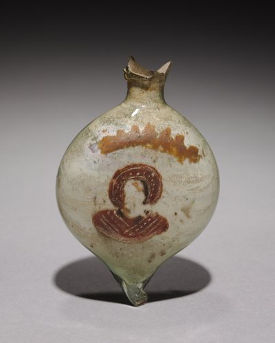 Fiasca da pellegrino con figura nimbed, c.400-600 da Unbekannt