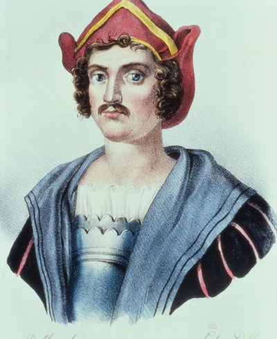 Ritratto di Cristoforo Colombo (1441-1506) di Dolfino da Unbekannter Künstler