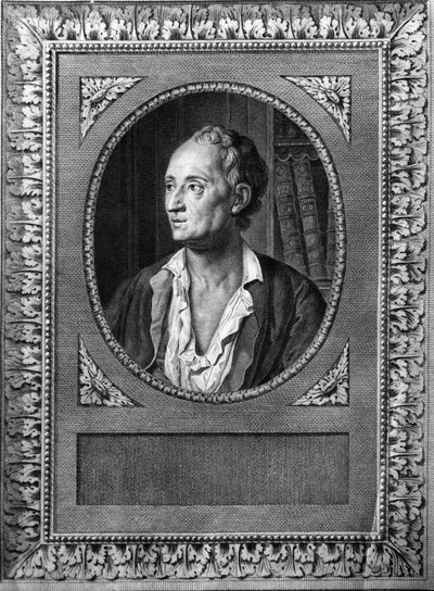 Ritratto di Denis Diderot - incisione del XIX secolo da William M. Timlin