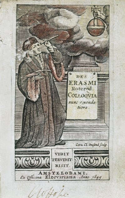 Ritratto di Erasmo incluso nella prima pagina di 