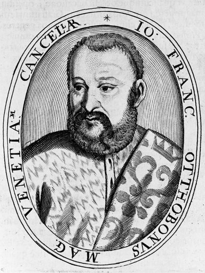 Ritratto di Francesco Ottoboni, Gran Cancelliere di Venezia, incisione da William M. Timlin