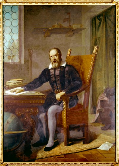 Ritratto di Galileo Galilei detto Galilei (1564 - 1642) - Dipinto anonimo - Lastra a Signa, villa selva, Italia da Unbekannter Künstler